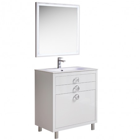 Fresca Platinum Due 32" Glossy White Bathroom Vanity