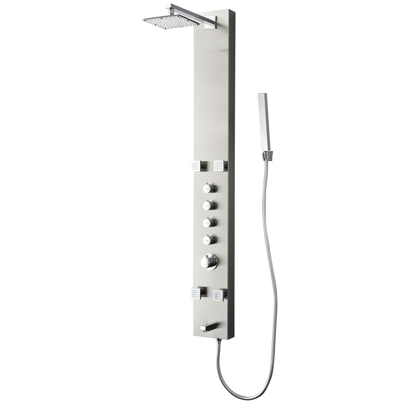 Fresca Pavia Stainless Steel (Brushed Silver) Thermostatic Shower Massage Panel