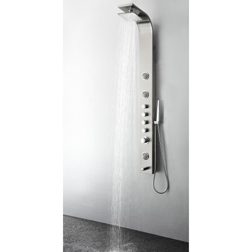 Fresca Geona Stainless Steel (Brushed Silver) Thermostatic Shower Massage Panel