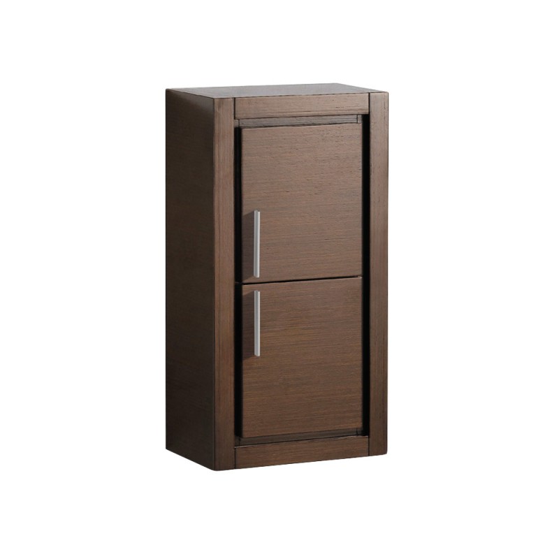 Fresca Wenge Brown Bathroom Linen Side Cabinet w/ 2 Doors