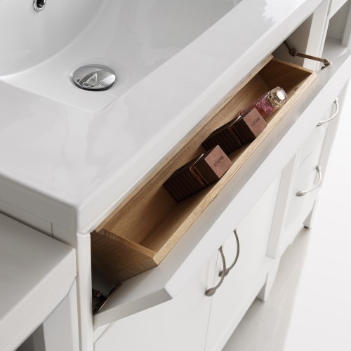 Fresca Cambridge 60" White Double Sink Traditional Bathroom Vanity w/ Mirrors