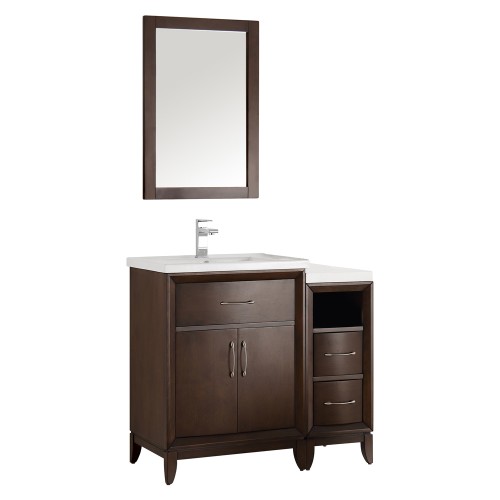 Fresca Cambridge 36" Antique Coffee Traditional Bathroom Vanity w/ Mirror