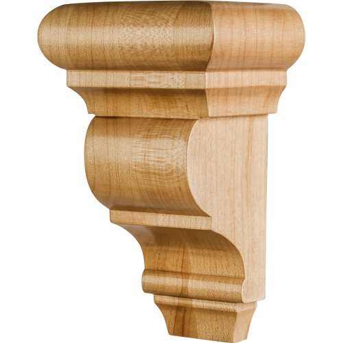 3" x 2-1/2" x 5" Traditional Wood Bar Bracket Corbel        