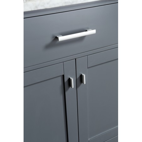 London 72" Double Sink Vanity Set in Gray Finish