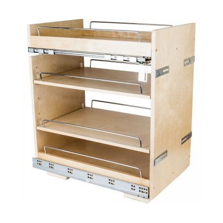 14" Base cabinet pullout with premium soft-close undermount 