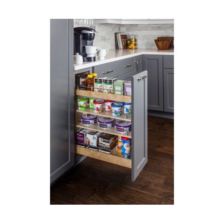 8" Base cabinet pullout with premium soft-close undermount s