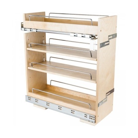 8" Base cabinet pullout with premium soft-close undermount s