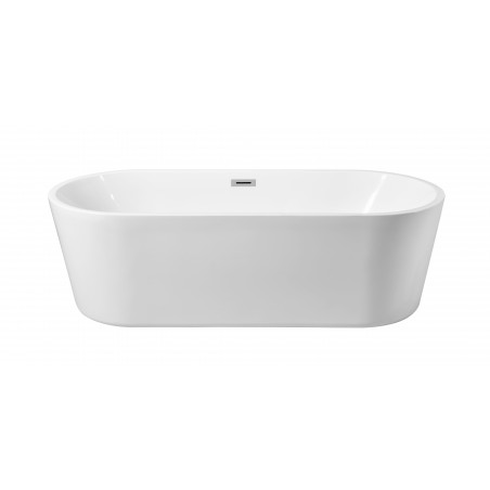 59" Soaking Freestanding Tub With Internal Drain