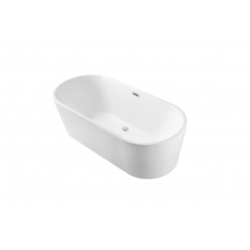 59" Soaking Freestanding Tub With Internal Drain