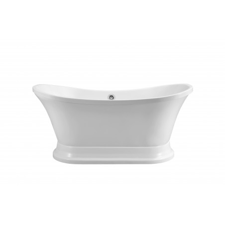 60" Soaking Freestanding Tub With External Drain