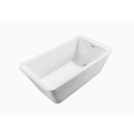 60" Soaking Freestanding Tub With Internal Drain