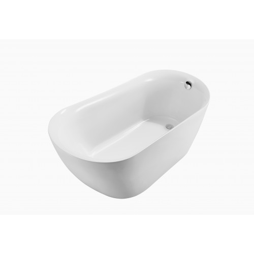 59" Soaking Freestanding Tub With Internal Drain