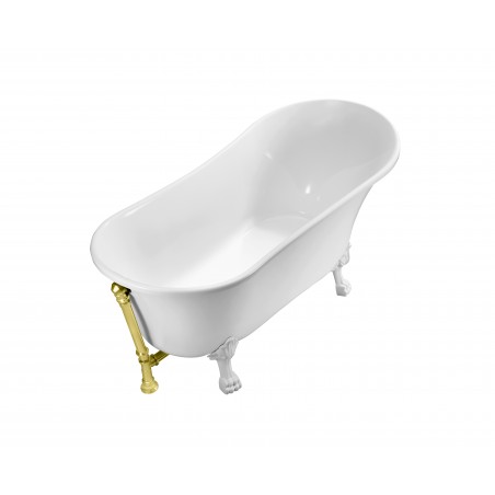 67" Soaking Clawfoot Tub With External Drain