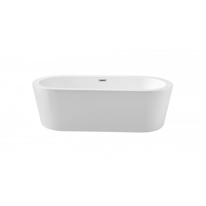 67" Soaking Freestanding Tub With Internal Drain