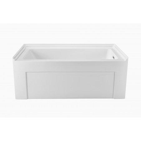 60" Soaking Alcove Apron Tub With Internal Drain