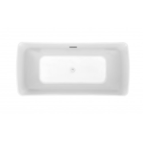 62" Soaking Freestanding Tub With Internal Drain