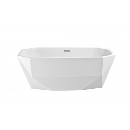 63" Soaking Freestanding Tub With Internal Drain