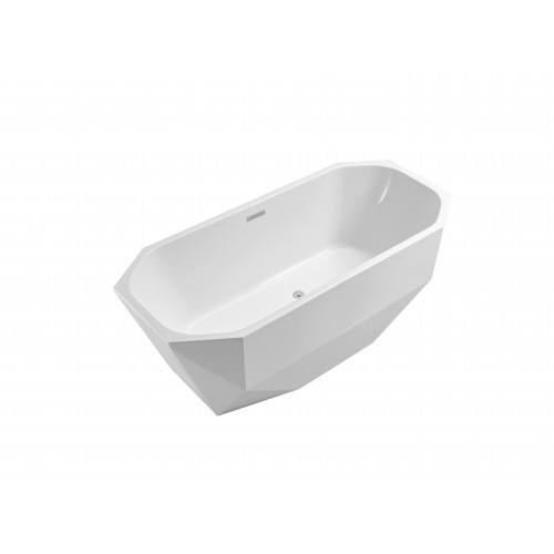 63" Soaking Freestanding Tub With Internal Drain