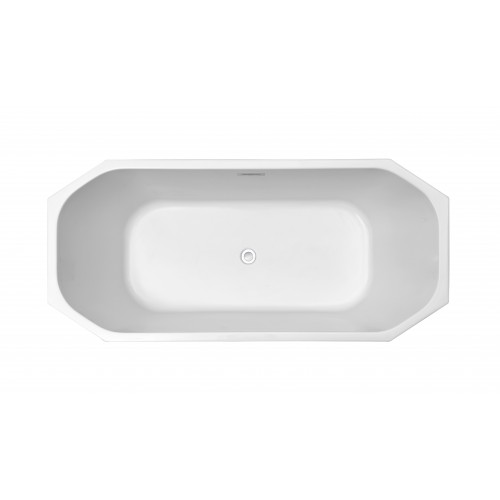 63" Soaking Freestanding Tub With Internal Drain