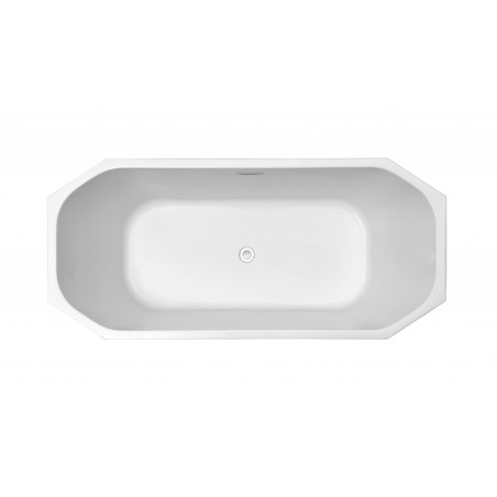 63" Soaking Freestanding Tub With Internal Drain