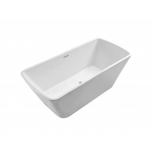 59" Soaking Freestanding Tub With Internal Drain