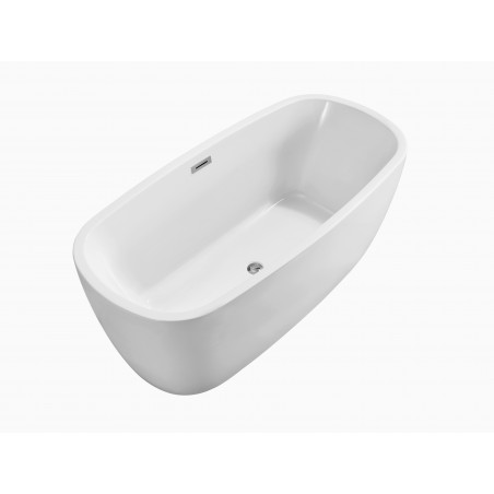 59" Soaking Freestanding Tub With Internal Drain
