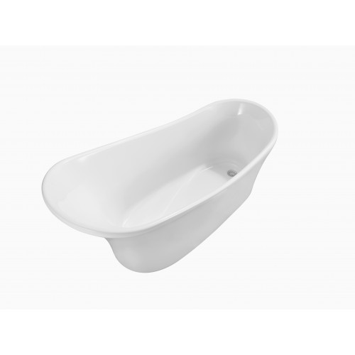 59" Soaking Freestanding Tub With Internal Drain