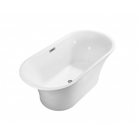 59" Soaking Freestanding Tub With Internal Drain