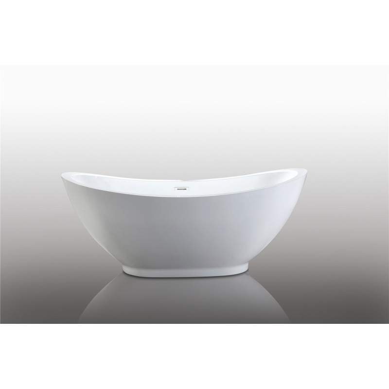 69" WHITE ACRYLIC TUB - NO FAUCET