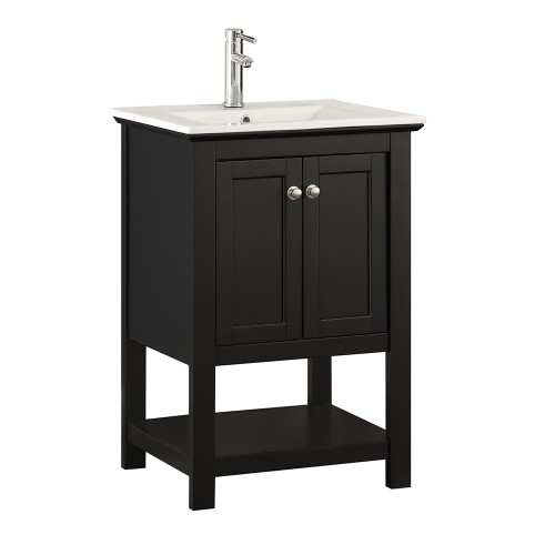 Fresca Manchester 24" Black Traditional Bathroom Vanity