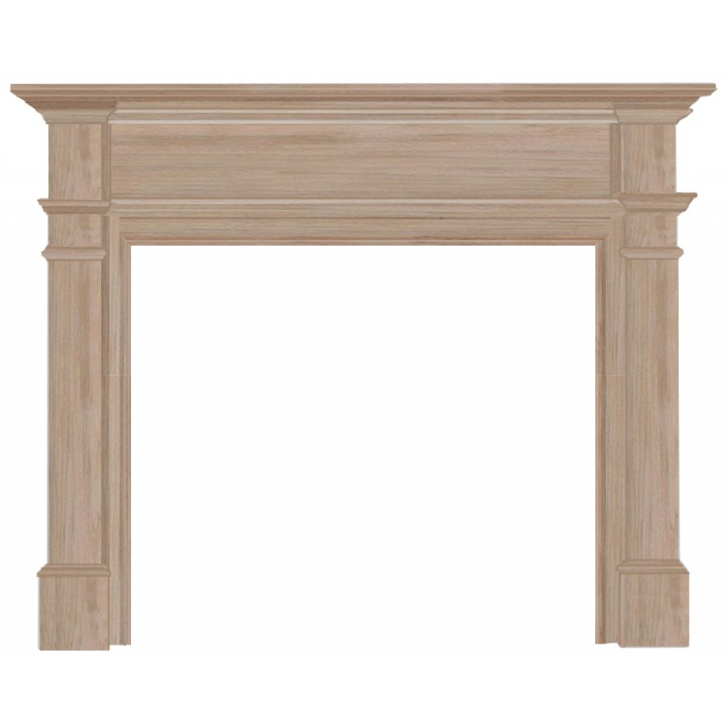 56" Windsor Unfinished Wood mantel. Available Unfinished only. 
Paint and stain grade.