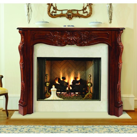 58" Deauville Fruitwood Wood mantel. 
