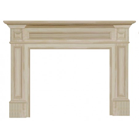 50" Classique Unfinished Wood mantel. Available Unfinished only. 
Paint and stain grade.