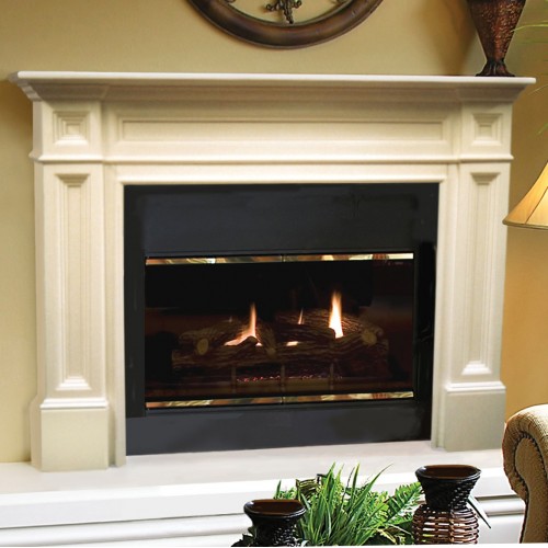 50" Classique Unfinished Wood mantel. Available Unfinished only. 
Paint and stain grade.