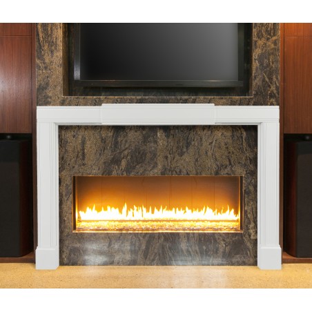 Emory Adjustable Contemporary Surround MDF White Expandable Height and Width.