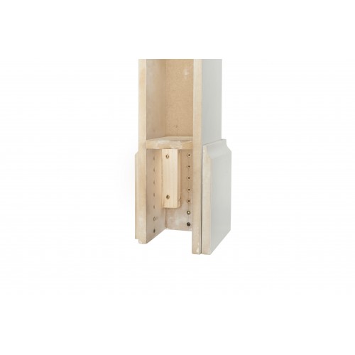 Emory Adjustable Contemporary Surround MDF White Expandable Height and Width.