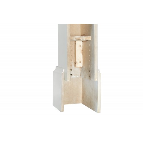 Emory Adjustable Contemporary Surround MDF White Expandable Height and Width.