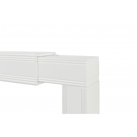 Emory Adjustable Contemporary Surround MDF White Expandable Height and Width.