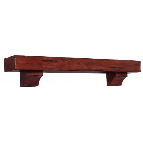 60" Shenandoah Cherry Rustic Distressed Wood Shelf.