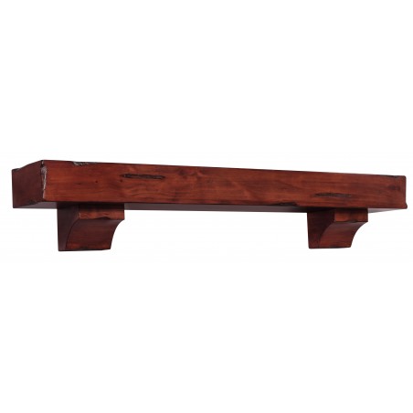 60" Shenandoah Cherry Rustic Distressed Wood Shelf.