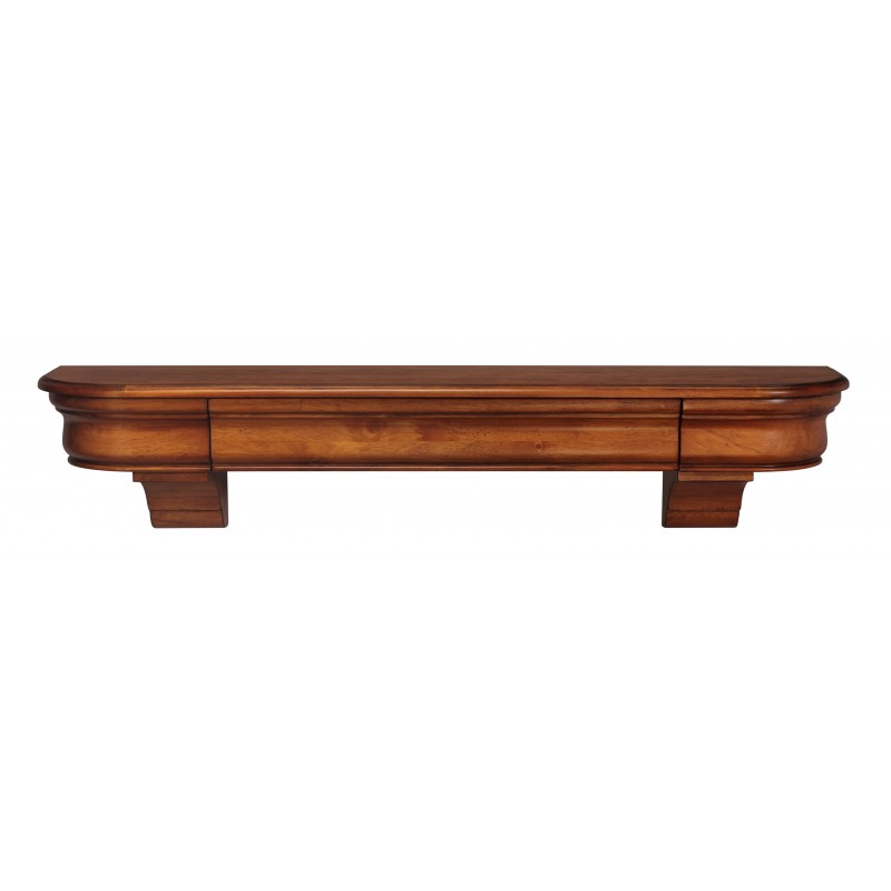 48" Abingdon Medium Oak Distressed Finish Wood Shelf.