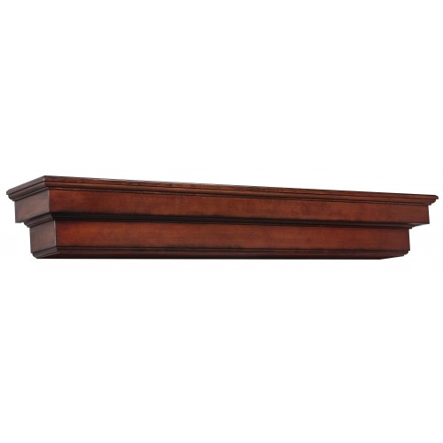 48" Auburn Cherry Distressed Finish Wood Shelf.