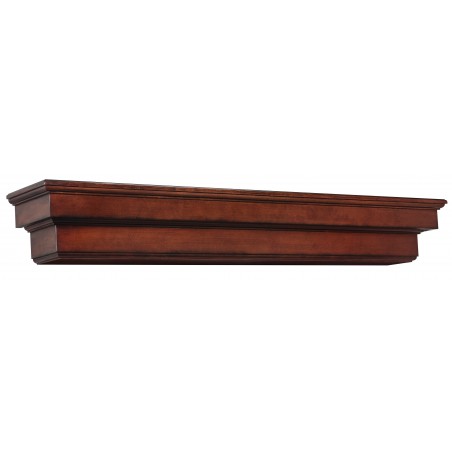 48" Auburn Cherry Distressed Finish Wood Shelf.