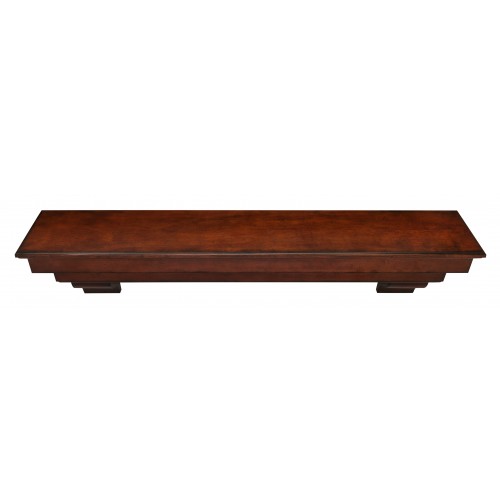 48" Auburn Cherry Distressed Finish Wood Shelf.