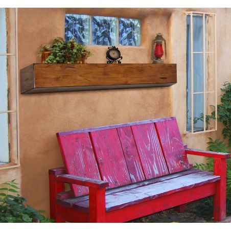 60" Lexington Rustic Distressed Finish Wood Shelf.