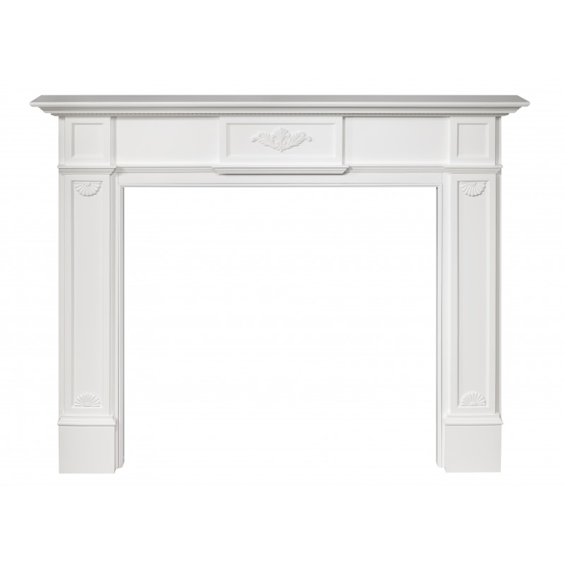 48" Monticello MDF White Paint Wood Shelf.