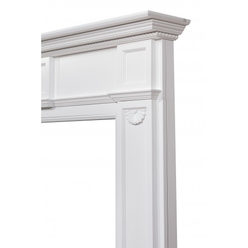 48" Monticello MDF White Paint Wood Shelf.