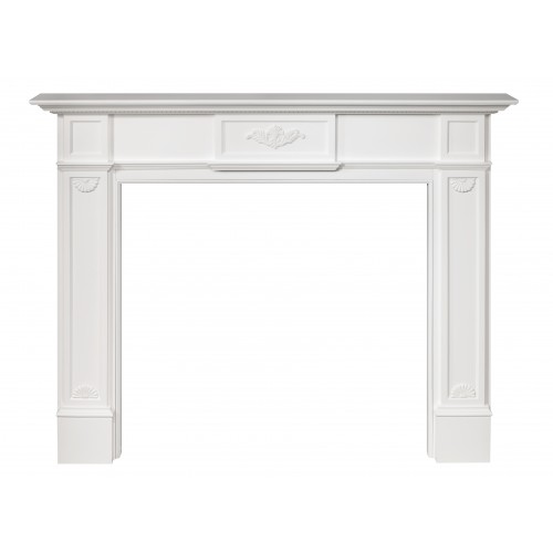 48" Monticello MDF White Paint Wood Shelf.