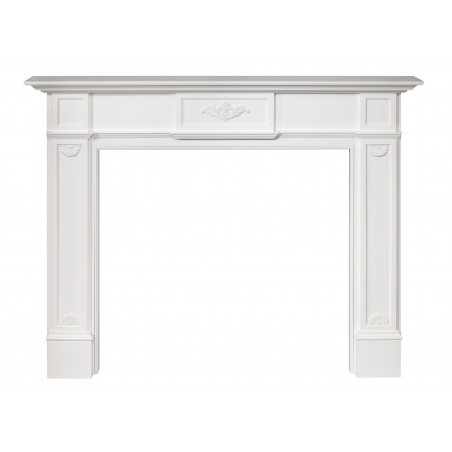 48" Monticello MDF White Paint Wood Shelf.