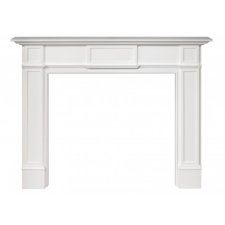 48" Monticello MDF White Paint Wood Shelf.